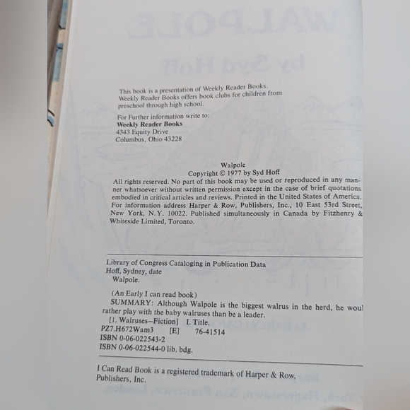 (4) I CAN READ BOOKS VTG 70s BARKLEY, ARTHUR, HATTIE RABBIT, WALPOLE - Picture 11 of 12